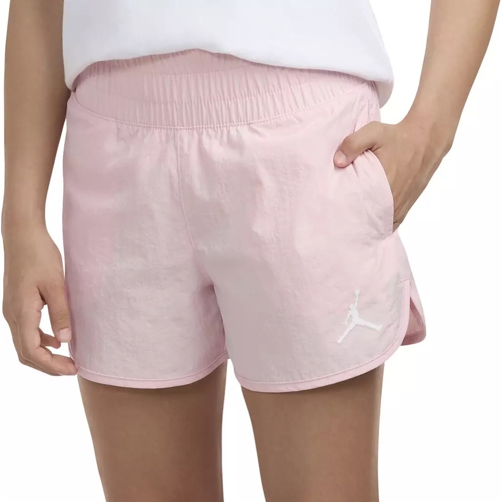 Jordan Girls' Jumpman High Flying Shorts, pink—NWT